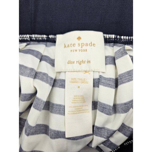 New Kate Spade Pleated Skirt Cover Up Womens M Nahant Shore Blue Stripe - Picture 4 of 6